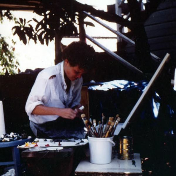 Painting en plein air, Berkeley, California Summer 1983
