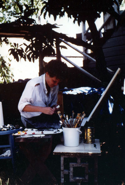 Painting en plein air, Berkeley, California Summer 1983