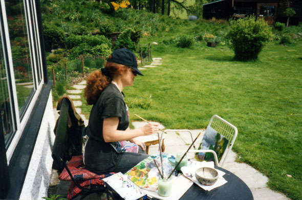 Painting en plein air, Glenisla summer 2004