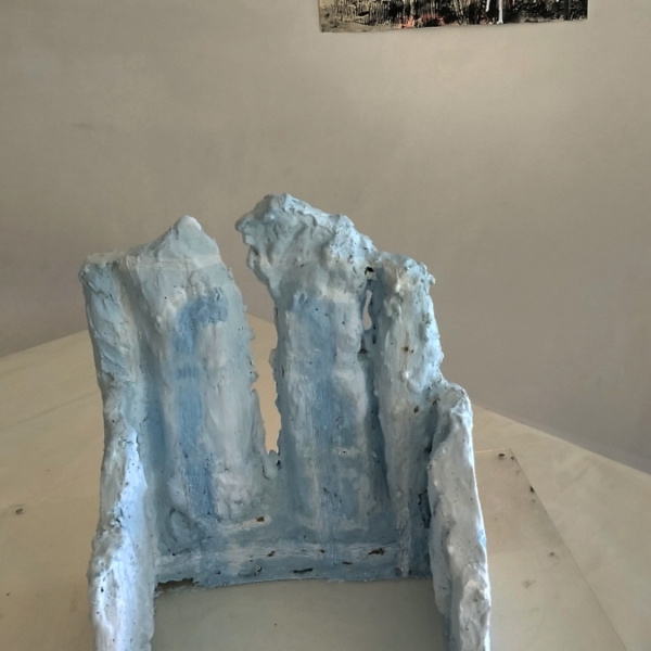 Original art, clay house object, painting