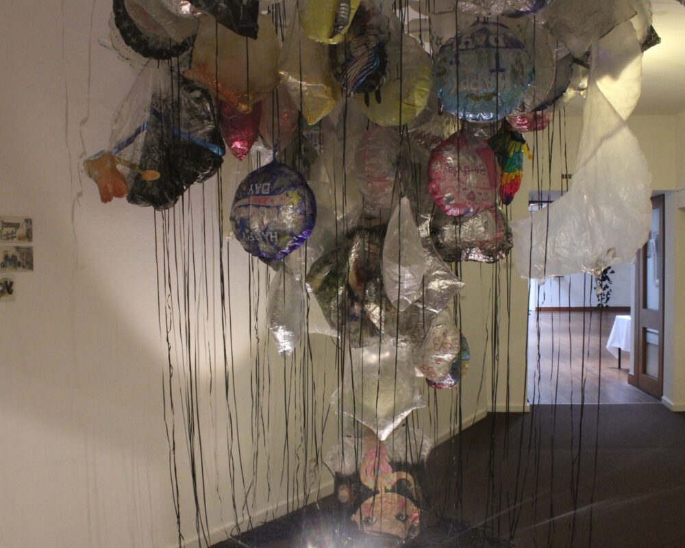 GYRE,  Installation of found objects Gallery 23, drawings and photos, 2018