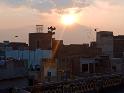 On the rooftop, Jain Swamber Temple, Multan