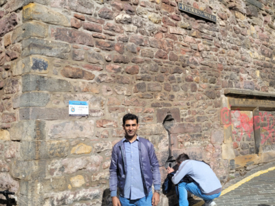 Farrukh at the Flodden Wall, Edinburgh