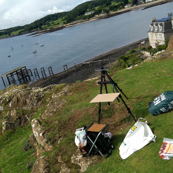 Painting en plein air, Aberdour, autumn