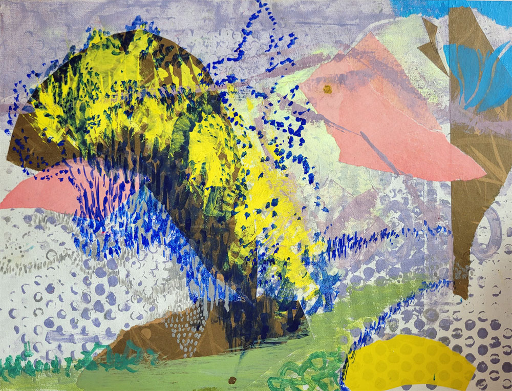 abstract artwork created from painting in the landscape