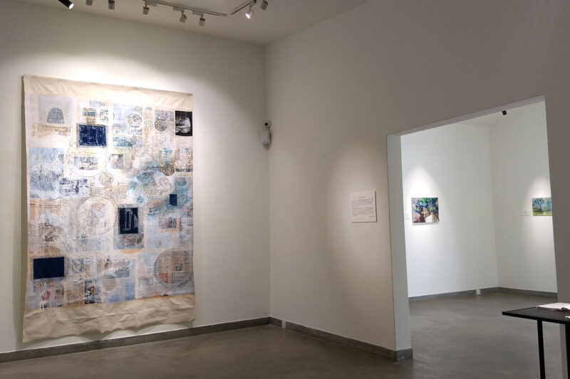 Installation view of In Medias Res from Ecologies of Displacement at Koel Gallery, Karachi