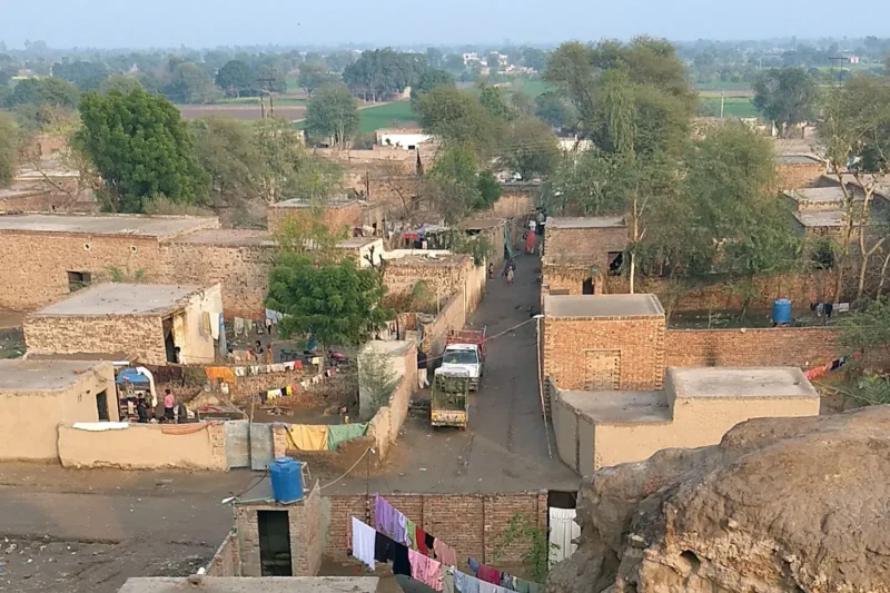 View of Tulamba village from the archaeological site