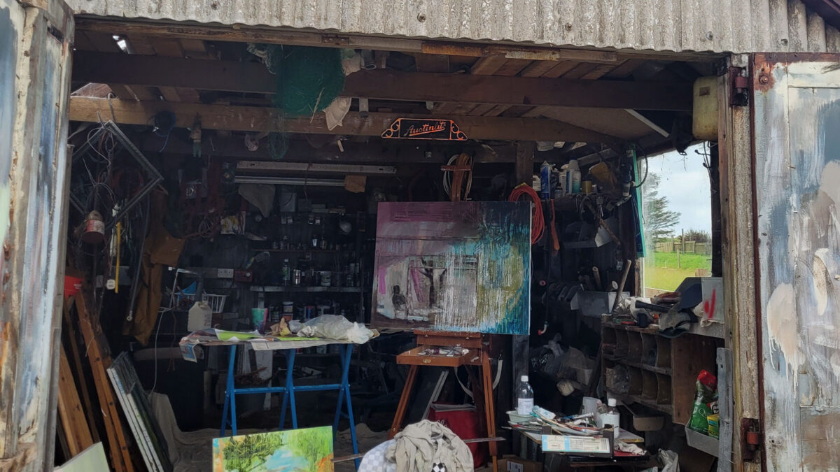 “Art Garage” studio space in croft house at Sandwick